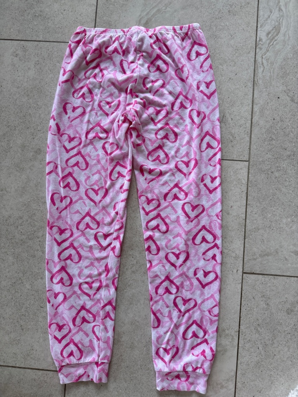 ESME Chandelier Pink Heart-Print Long Sleeve Pajama Set sz 7 - Picture 10 of 10